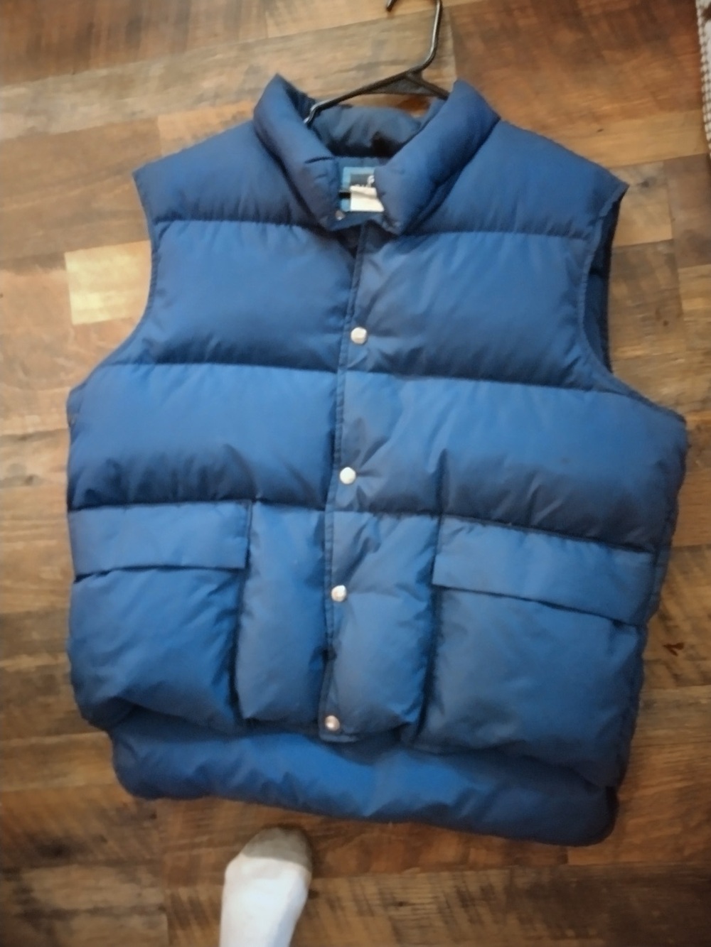 Woolrich Navy Blue Quilted Down Puffer Vest